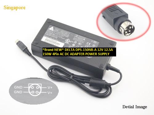 *Brand NEW* 4Pin AC DC ADAPTER DELTA 12V 12.5A DPS-150NB-A 150W POWER SUPPLY - Click Image to Close